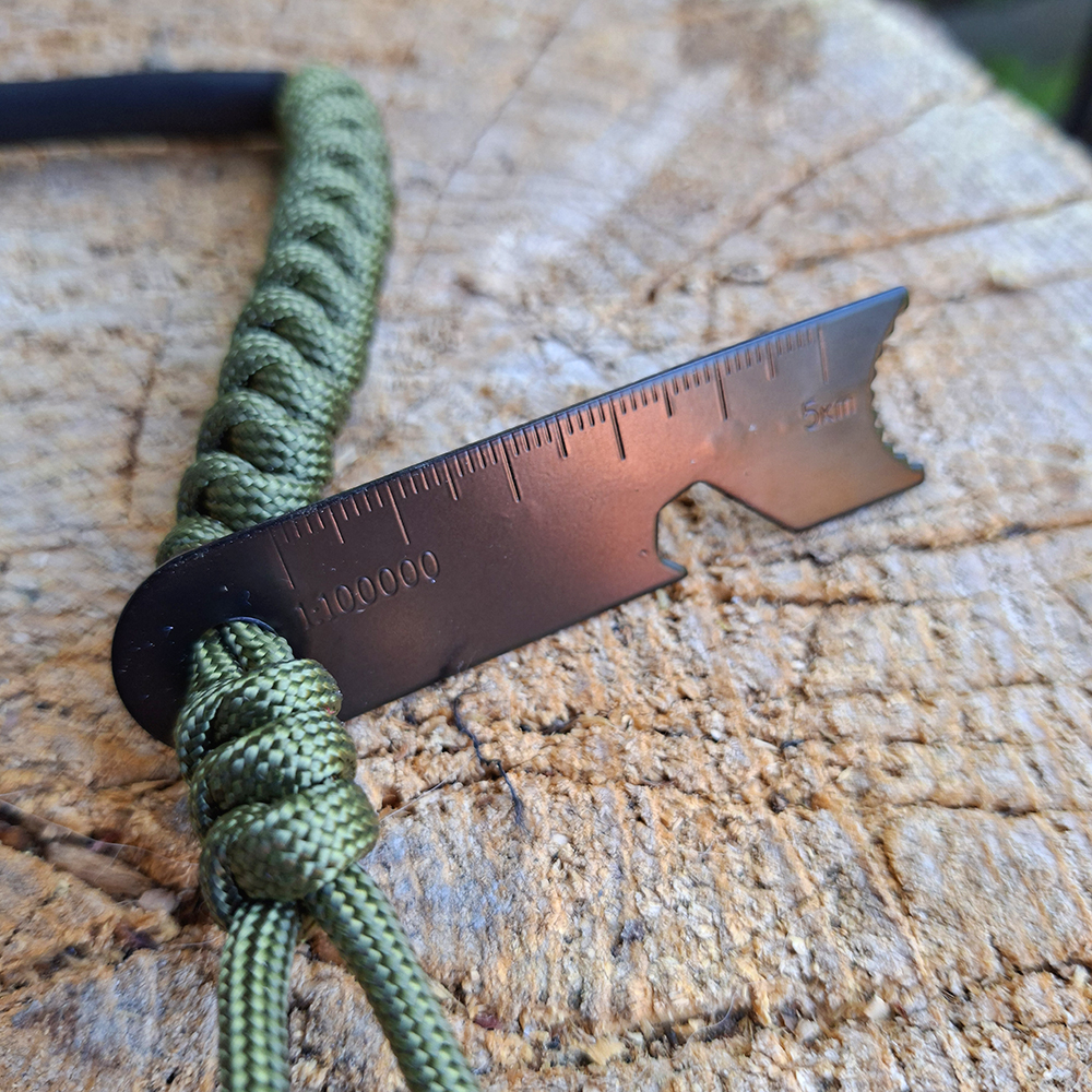 Stort ildstål med håndknyttet Fire & Fish cord. - Billede 2